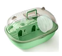 Jaulas para hámster Jaula for hámster, dispensador de Agua portátil Transparente, Rueda for Uso Externo(Green)