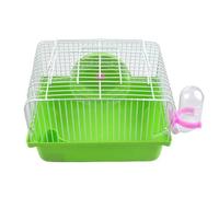 Jaulas para hámster Jaula for hámster, pequeña Mascota, Ratones, casa de ratón, Cama, Caja Jaula Transporte con Rueda for Correr, Juguete for Mascotas, Botella Agua(Light Green)