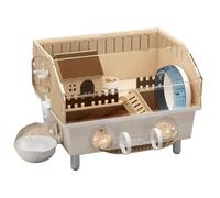 Jaulas para hámster Jaula for hámster, túnel Transparente, Gran Espacio, tubería de Puerta Abierta Grande(Blanco)