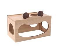Jaulas para hámster Nido de hámster Casa escondite del Oso Dorado Madera pequeña(Medio)