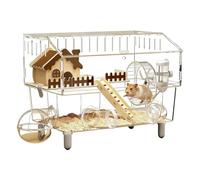 Jaulas para hurones - Jaulas grandes para hámster de 45 x 28 x 34 cm, recinto para mascotas pequeñas, jaula transparente para mascotas, jaula transparente para hámster, jerbo enano, chinchilla