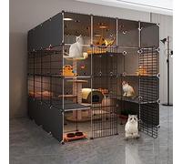 Jaulas para Mascotas para Animales Pequeños, Jaula Portátil para Cobayas, Jaula para Gatitos para Gatos De Interior, Jaula De Alambre para Gatos, Lugar Grande para Hacer Ejercicio, Ideal para 1-2 Ga