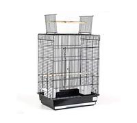 Jaulas para pájaros de Metal Macizo, Jaula Grande para pájaros de Viaje con Tapa Abierta y Barra de Soporte de Madera, periquitos, pájaros del Amor, pinzones, cacatúas, Jaula para Loros Canarios