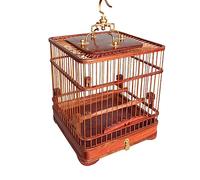Jaulas para Pájaros Jaula de hábitat de Madera de Doble Capa, cajón Inferior Vivo, Jaula pequeña de cáñamo for pájaros, Conveniente for Limpiar excrementos de pájaros Jaula para Periquitos y Loros (C