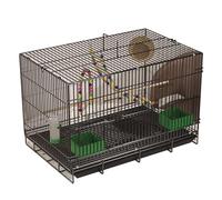 Jaulas para pájaros para periquitos, jaula de vuelo de hierro con soporte para loros pequeños, cacatúas, periquitos, conures, cuáqueros, apto para uso en interiores