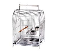 Jaulas para pájaros portátiles sólidas de 24,4 Pulgadas, Jaula para pájaros Retro Simple, Jaula para pájaros de Acero Inoxidable 304, portadores de pájaros duraderos, Portador de casa para pájaros