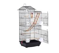 Jaulas para pájaros sólidas Jaula para pájaros de Metal de Lujo Portadores de pájaros Grandes Portador de casa para pájaros de Alta Capacidad Jaula para pájaros de Hierro Forjado para Viajes a casa