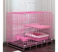Jaulas Plegables para el hogar para Gatos y Gatitos, Alambre de Metal, para Mascotas, Parques, jaulas para Mascotas con Bandeja de Limpieza para Uso en Interiores o Exteriores, 3 Colores (co