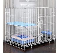 Jaulas Plegables para el hogar para Gatos y Gatitos, Alambre de Metal, para Mascotas, Parques, jaulas para Mascotas con Bandeja de Limpieza para Uso en Interiores o Exteriores, 3 Colores (co