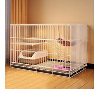 Jaulas plegables para gatos de interior de 2 niveles, perreras de alambre de metal desmontables con bandeja para una fácil limpieza, ideal para gatos y animales pequeños