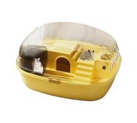 Jaulas y hábitats para hámster | Jaula transparente para la casa divertida e interactiva - 13.98 x 10.83 x 7.87 pulgadas, jaula para hámster incluye rueda de ejercicio para juego activo