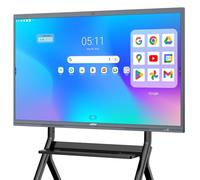 JAV Pizarra Blanca Interactiva Smart Board 75 Pulgadas 4K UHD Pantalla Tactil Android 14 con Google EDLA Certified Pizarra Electrónica 8+128 GB Cámara AI 48MP Integrada para Oficina Aula Hogar