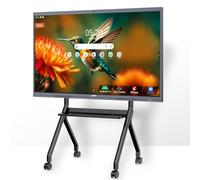 JAV Pizarra blanca interactiva Smart Board Pro de 55 pulgadas con certificación Google EDLA 4K UHD para aula, oficina, pantalla táctil todo en uno con cámara AI de 48 MP, barra de sonido de 100 W