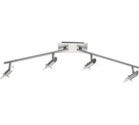 Java Exclusiv 55043 techo arco sin tulipas Serie, Halógeno, 4 puntos de luz, níquel mate
