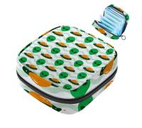 JAVENPROEQT 1 bolsa de almacenamiento de servilletas sanitarias, organizador de toallas sanitarias, bolsa reutilizable para el primer período para niñas, mujeres y mujeres, 17 x 17 x 12 cm/Alien UFO