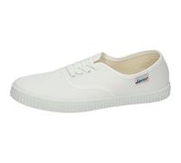 javer 60 Bambas de Lona Inglesas para Mujer Color Blanco con Cordones Mujer Zapatillas Blanco 40