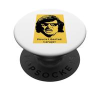 Javier Milei - Peluca Milei - Viva la Libertad carajo PopSockets PopGrip Adhesivo