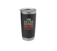 Javier Name Javier Personalized Name First Given Vaso térmico de acero inoxidable de doble pared