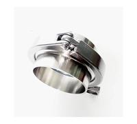 JAVJIYAI 2.5" Tri Clamp x 60mm Pipe OD Stainless 2 PCS SS304 Weld Ferrules + 1 PC SS304 Clamp + 1 PC Silicon Gasket