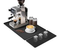 Javodat Alfombrilla de silicona para cafetera, alfombrilla de goteo de silicona, antideslizante y resistente al calor, 2 en 1, alfombrilla de silicona con borde, apta para lavavajillas