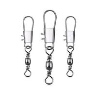 Javoryxh 200 Uds. Barriles Giratorios Rodantes Anzuelos Anillos De Acero con Alto Contenido Carbono Señuelos Ajuste Aparejos Pieza Pesca Anillos Barriles Rodantes Equipo Pesca