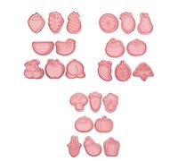 Javoryxh 24 Unids/Set Cortadores De Galletas con Tema Frutas Y Verduras Moldes Sellos Juego Cortadores Herramientas Cocina para Pasteles para Hornear