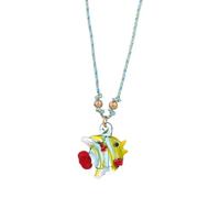 Javoryxh Collar con colgante de cristal de pez, cadena ajustable, collar único de peces, textura de vidrio para uso casual o formal