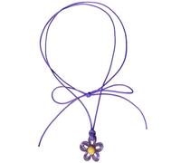 Javoryxh Collar con colgante de flor de resina colorida para mujer, gargantilla única de flor de ciruelo, joyería de aniversario, cadena de clavícula de flores