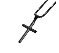 Javoryxh Collar con dije de crucifijo de longitud ajustable para mujer, cadena religiosa, hipoalergénica, unisex, joyería de fe