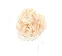 Javoryxh Collar de flores de tela hecho a mano con lazo floral ajustable a la moda elegante cadena de cuello floral adecuado para bodas y fiestas