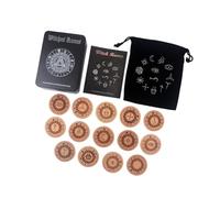 Javoryxh Conjunto De Símbolos Rúnicos Madera Tallada A Mano para Juego Adivinación Y Exploración La Nórdica Juego Familiar Runas