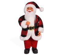 Javoryxh Estatua De Papá Noel para Festival 12.0 In Colorida A Cuadros Papá Noel Muñecas Decoración Escritorio Navidad Adorno Regalo Adorno Felpa para Vacaciones
