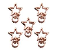 Javoryxh LLavero De Aleación Con Diseños De Estrellas Bolsa Resistente Desgaste Colgante Llavero Bolsos Amuleto Para Fijación Segura Diseño Único Para Bolsos 5 Uds.