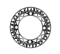 Javoryxh Platos Y Bielas De Aleaciones Aluminio 4 Orificios Placa Hueca Repuesto para Bicicletas Disco Único Manivela Y Rueda Dentada