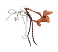 Javoryxh Precioso Llavero De PU Creativo Llaveros Perro Salchicha Adornos Colgantes Bolsa Para Mujer Perro Salchicha Cuerda