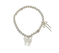 Javoryxh Pulsera con Lazo Dulce Joyería De Muñeca Ajustable A Colgante De Gatos Elegante para Mujer Y Niña Pulsera Ajustable