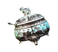 Javoryxh Recipiente De Azúcar Aleación Funcional con Cuchara Recipiente Decorativo Forma Elefante Textura Aleación Adecuado para Uso Doméstico