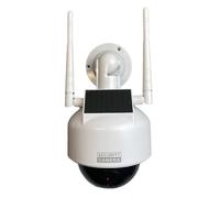 Javoryxh Simulación De Cámara CCTV De Seguridad Falsa con Luz LED para Destellear Protecciones para Hogar Simular Cúpula Simulada Aire Libre
