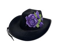 Javoryxh Sombrero de club de ala grande, para artistas, fiestas, reuniones temáticas, accesorios de Halloween