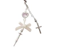 Javoryxh Sweet Cool Jeringa Corazón Cruz Colgante Correas De Teléfono Bolsillo Llavero Correa Colgante Decoración Para Llaves Bolsa Monedero Teléfono Llavero Correa Para Llaves Dibujos Animados