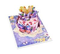 Javoryxh Tarjeta De Pastel Hecha A Mano Con Sobre Para Fiestas Aniversarios Tarjeta Cumpleaños Elegante Con Espacio Para Escribir Tarjetas Invitación