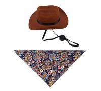 Javoryxh Viste A Tu Mascota En Cumpleaños Conjunto De Sombrero Y Pañuelo Accesorios Cosplay Gorros Cálidos Accesorios para Juegos rol Pañuelo Mascotas Perros Pequeños