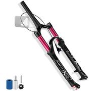 JAVPTAV 26/27,5/29, recorrido del muelle, 140 mm, horquilla delantera para bicicleta de montaña con suspensión neumática, 1 1/8 tubo recto/cónico QR 9 mm XC AM horquilla de bicicleta con ajuste de