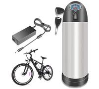JAVPTAV Batería de Litio for Bicicleta eléctrica de 36 V y 48 V, con Forma de hervidor, 8 Ah y 10 Ah, con Cargador y BMS Integrado.(36V 10Ah,320mm)