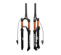 JAVPTAV Horquilla de bicicleta de montaña de 26/27,5/29 pulgadas, horquilla de suspensión de presión de aire, recorrido del muelle, 100 mm, 28,6 mm, horquilla delantera de bicicleta, 1 1/2 tubo cónico
