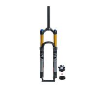 JAVPTAV Horquilla de suspensión para bicicleta de montaña, 26/27,5/29 pulgadas, 1 1/8 pulgadas, horquilla de aire recta, recorrido del muelle, 120 mm, freno de disco delantero 9 x 100 mm, bloqueo