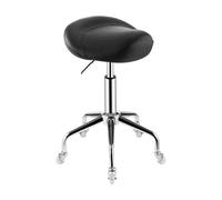 JAVPTAV Taburete ergonómico con Ruedas y Asiento hidráulico Ajustable for Uso en Interiores y Exteriores, Color Negro(Black)