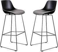 JAVPTAV Taburetes de Bar con cojín de Lino, Respaldo bajo y reposapiés, Altura de mostrador de 26/30 Pulgadas, Isla de Cocina, Comedor, Silla de Bar.(B,65CM)