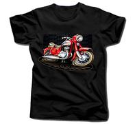 Jawa Motorcycle Czech DDR Germany Motorrad Vintage Men's T-Shirt Unisex Black Cotton Hip Hop Print tee Shirts 3XL