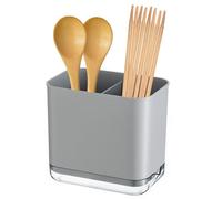 JAWAI Escurridor de Cubiertos, Escurridor Cubiertos, Porta Utensilios de Cocina, Escurre Cubiertos, Portacubiertos de Cocina, Para Guardar Cuchillos, Tenedores, Espátulas, Cucharas (Gris)